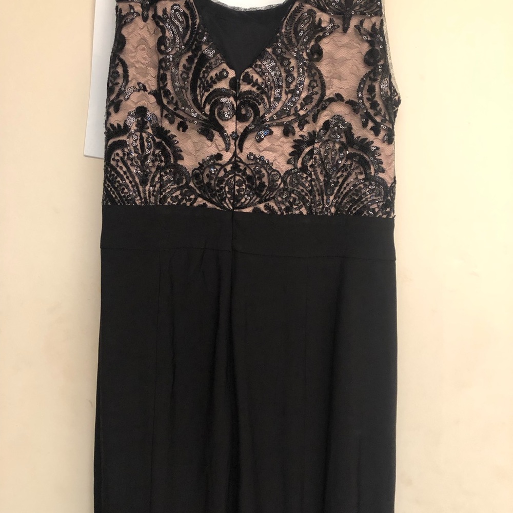 R&M Richards flour length black gown mix beige - Picture 5 of 8